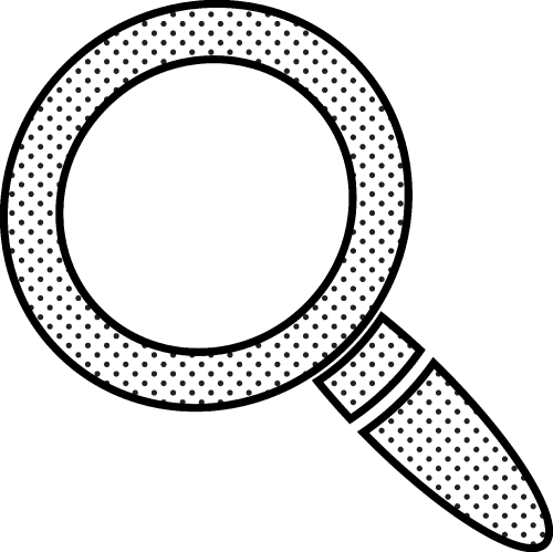 Magnifying glass sign  search icon