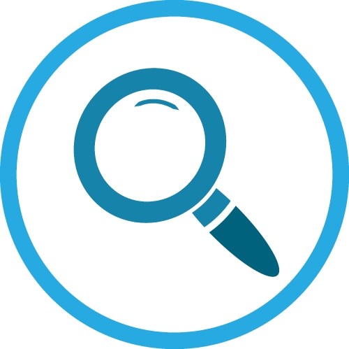 Magnifying glass sign  search icon