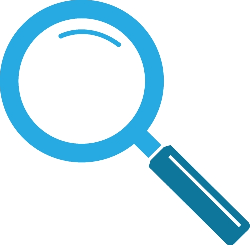 Magnifying glass sign  search icon