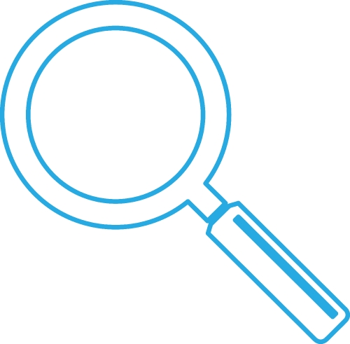 Magnifying glass sign  search icon