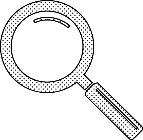 Magnifying glass sign  search icon