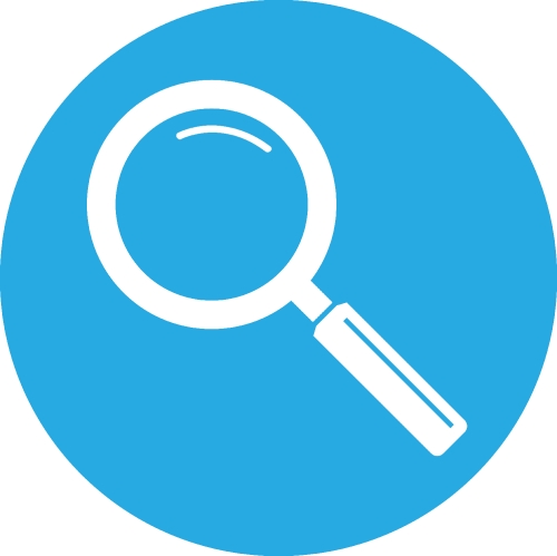 Magnifying glass sign  search icon