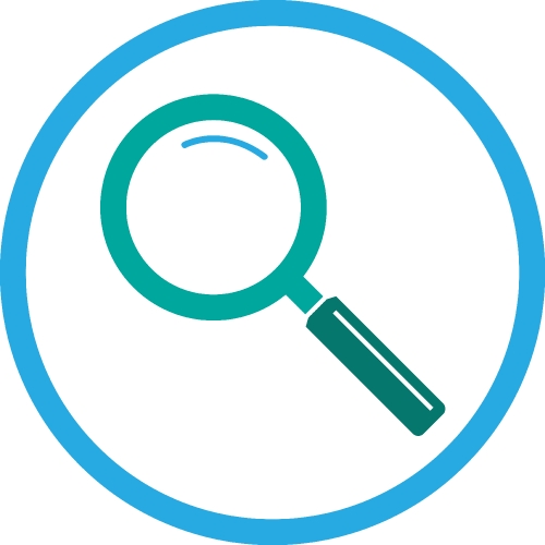 Magnifying glass sign  search icon