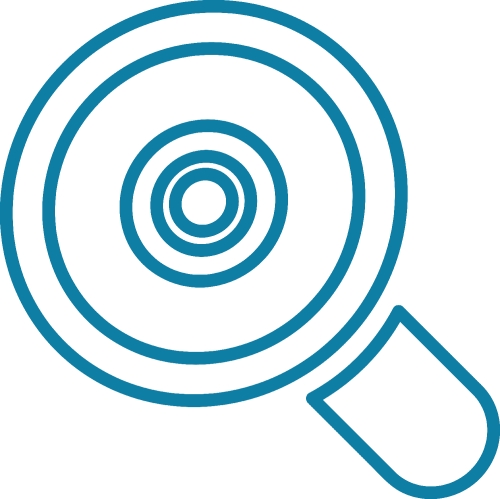 Magnifying glass sign  search icon