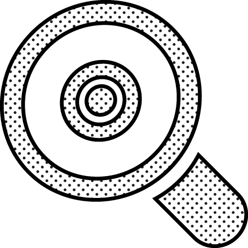 Magnifying glass sign  search icon