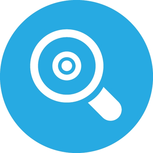 Magnifying glass sign  search icon