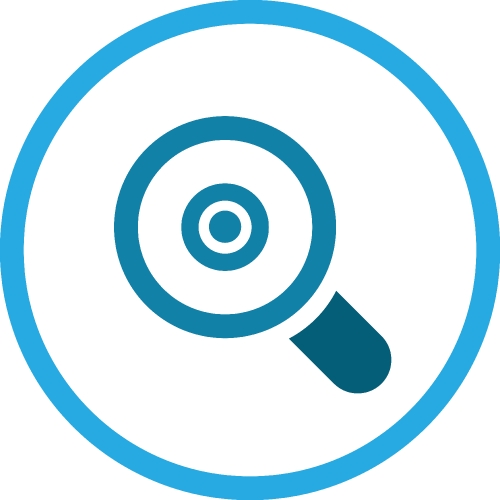 Magnifying glass sign  search icon