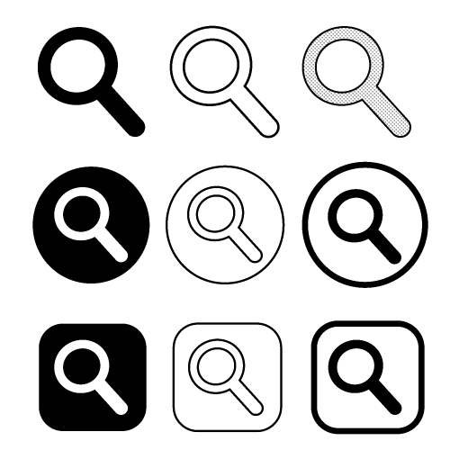 Magnifying glass sign  search icon