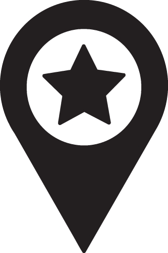 Map pointer pin icon