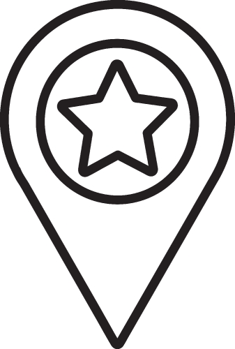 Map pointer pin icon