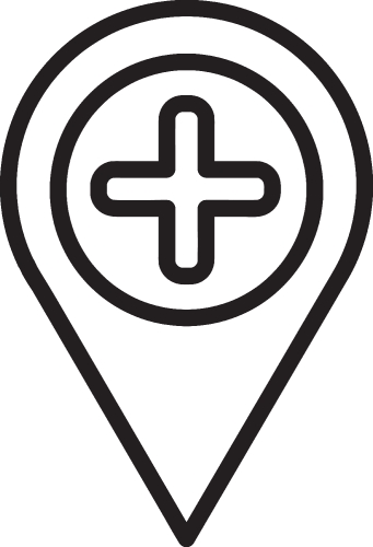 Map pointer pin icon