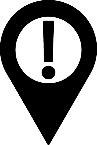 Map pointer pin icon