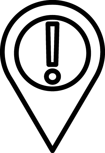 Map pointer pin icon