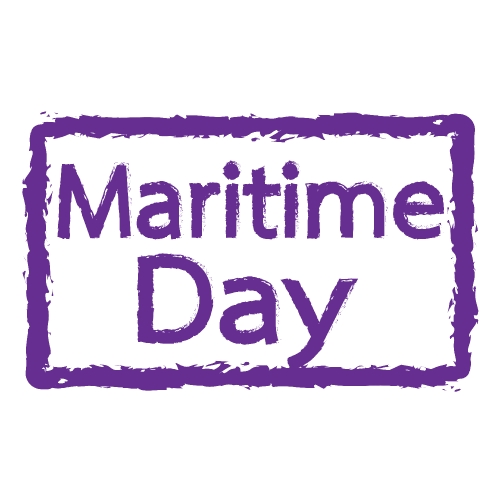 Maritime Day text Stock Illustration