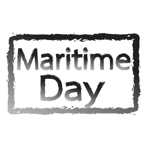 Maritime Day text Stock Illustration