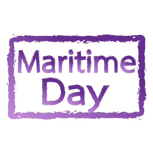 Maritime Day text Stock Illustration