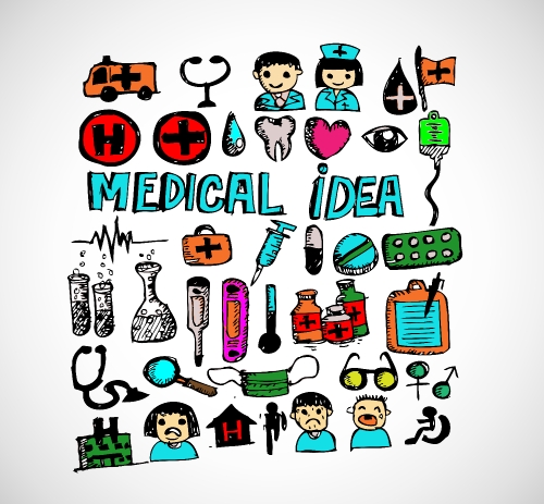 medical icons and medical symbol