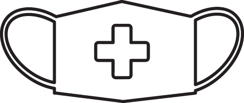 Medical mask icon sign design