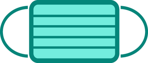 Medical mask icon sign design