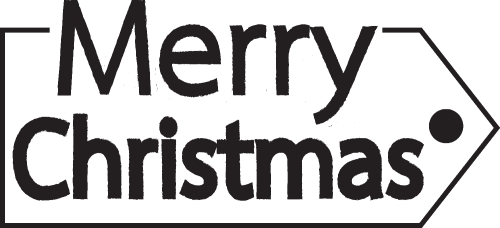 Merry Christmas text Lettering design