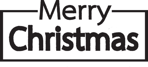 Merry Christmas text Lettering design