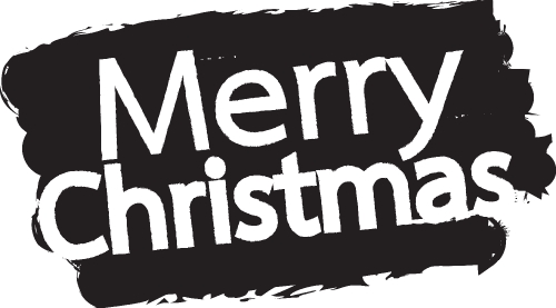 Merry Christmas text Lettering design