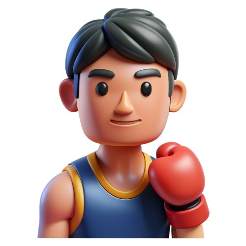 Muay thai avatar people icon character cartoon