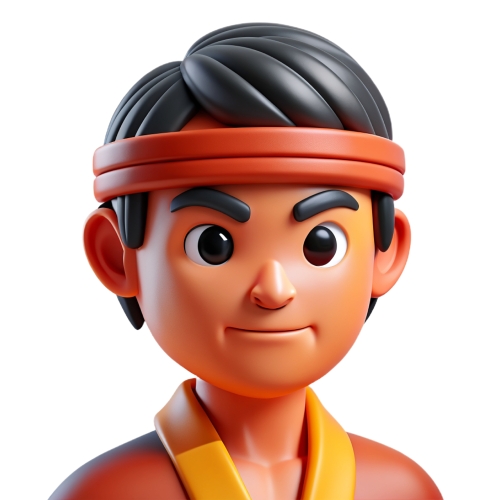 Muay thai avatar people icon character cartoon