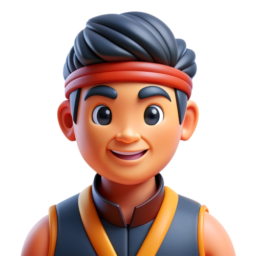 Muay thai avatar people icon character cartoon