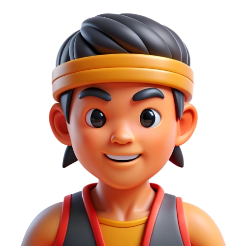 Muay thai avatar people icon character cartoon