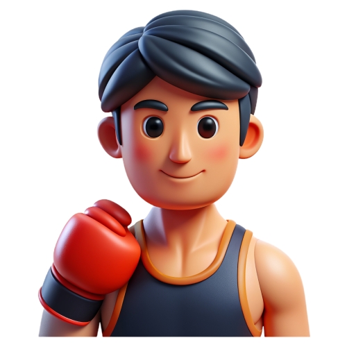 Muay thai avatar people icon character cartoon