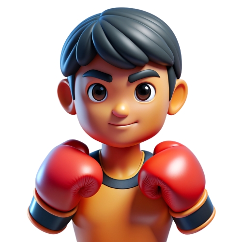 Muay thai avatar people icon character cartoon