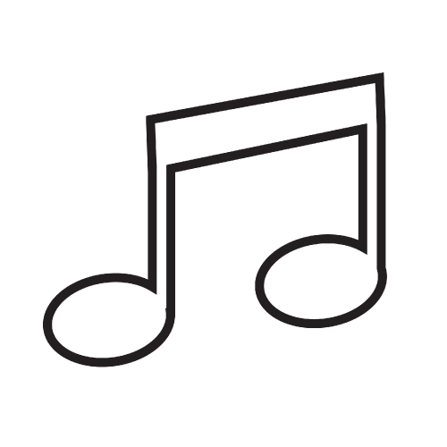 Musical note icon , music note