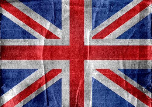 National flag of UK , the United Kingdom of Great Britain and No