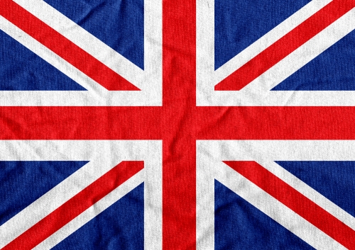 National flag of UK , the United Kingdom of Great Britain and No