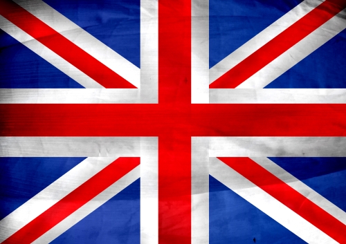 National flag of UK , the United Kingdom of Great Britain and No