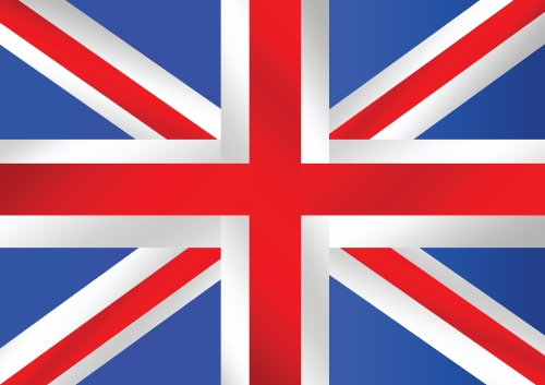 National flag of UK , the United Kingdom of Great Britain and No