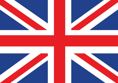 National flag of UK , the United Kingdom of Great Britain and No