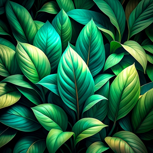 Natural green leaves plants background abstract wallpaper design