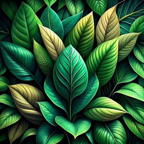 Natural green leaves plants background abstract wallpaper design