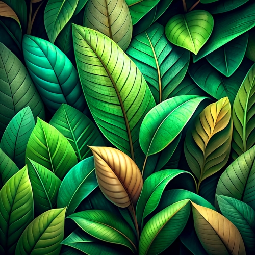 Natural green leaves plants background abstract wallpaper design