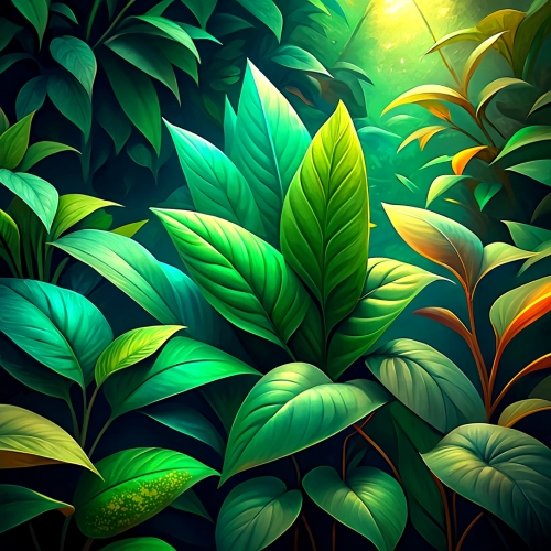 Natural green leaves plants background abstract wallpaper design