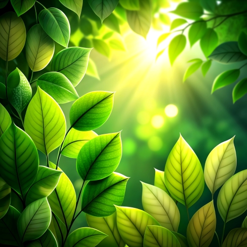 Natural green leaves plants background abstract wallpaper design