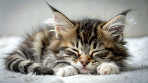 Norwegian Forest Cat cute kitten sleeping 26feb24 (5)