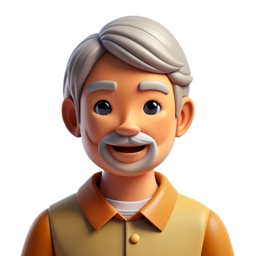 Old man people icon character cartoon