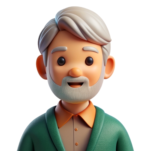 Old man people icon character cartoon