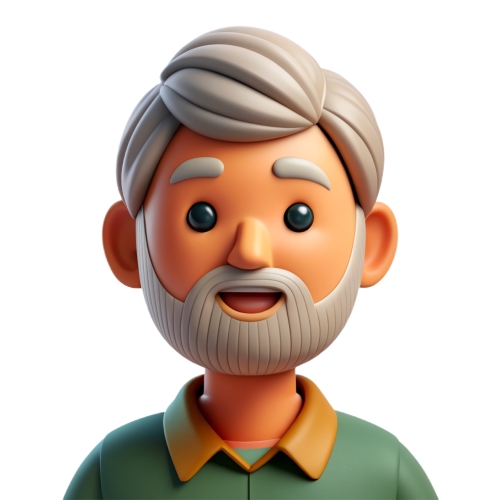 Old man people icon character cartoon