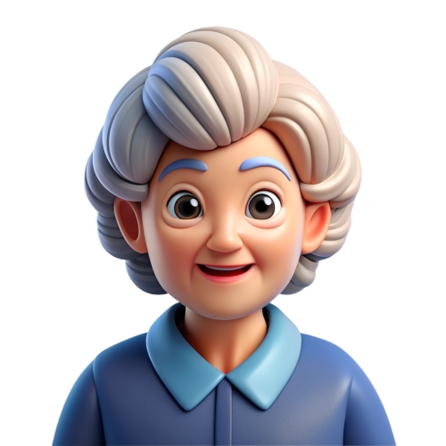 Old woman people icon character cartoon