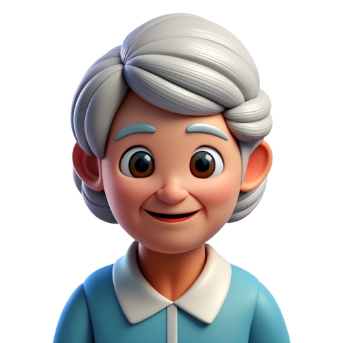 Old woman people icon character cartoon