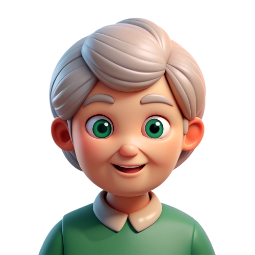 Old woman people icon character cartoon